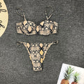 Sexy bikini with snake pattern