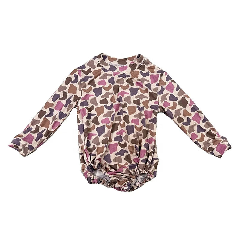 DH ODM Easter Bunny Bubble Long Sleeve Infant Toddler Leotard Baby Rompers Wholesale
