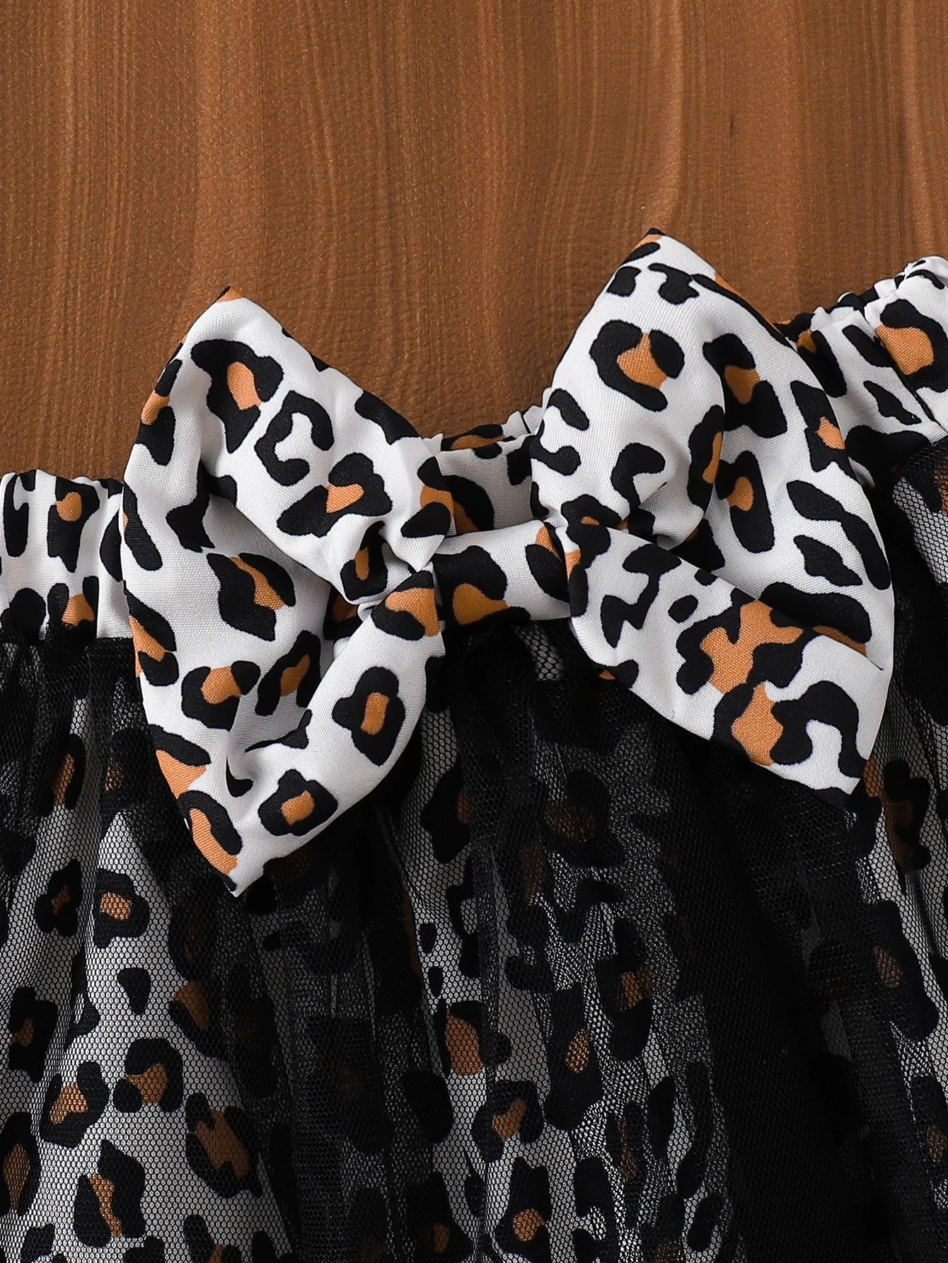 Newborn Baby Girl's outfits Mommy's Little Girls Long Sleeve Romper Tutu Skirt Headband 3pcs Outfits Sets Leopard