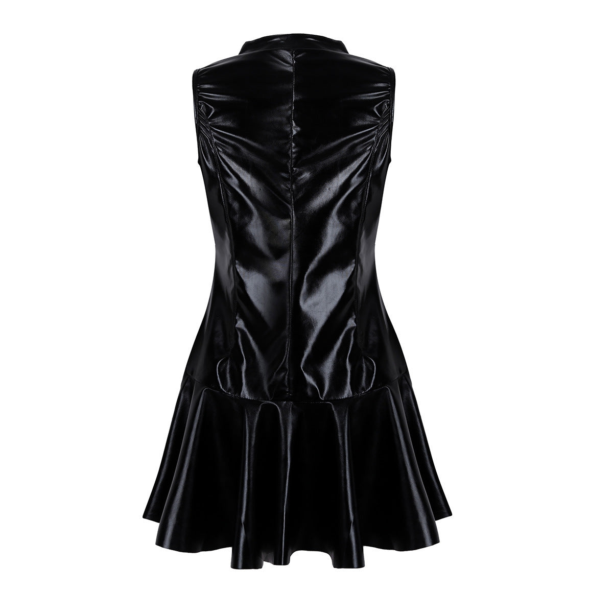 Patent Leather Halter Cutout Bodysuit Ladies Underwear